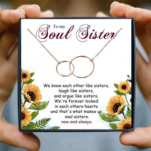 Soul Sister Necklace Women 2020 Friendship Pendant Necklaces Jewelry Family Gift Friends Christmas Gifts Rose Gold Necklace Girl
