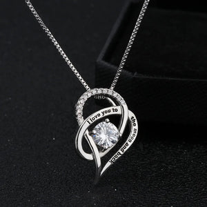 Niece Gift Necklace Family Jewelry Clear Cubic Zirconia Pendant Necklaces For Women Wedding Gift to Niece from Uncle Christmas
