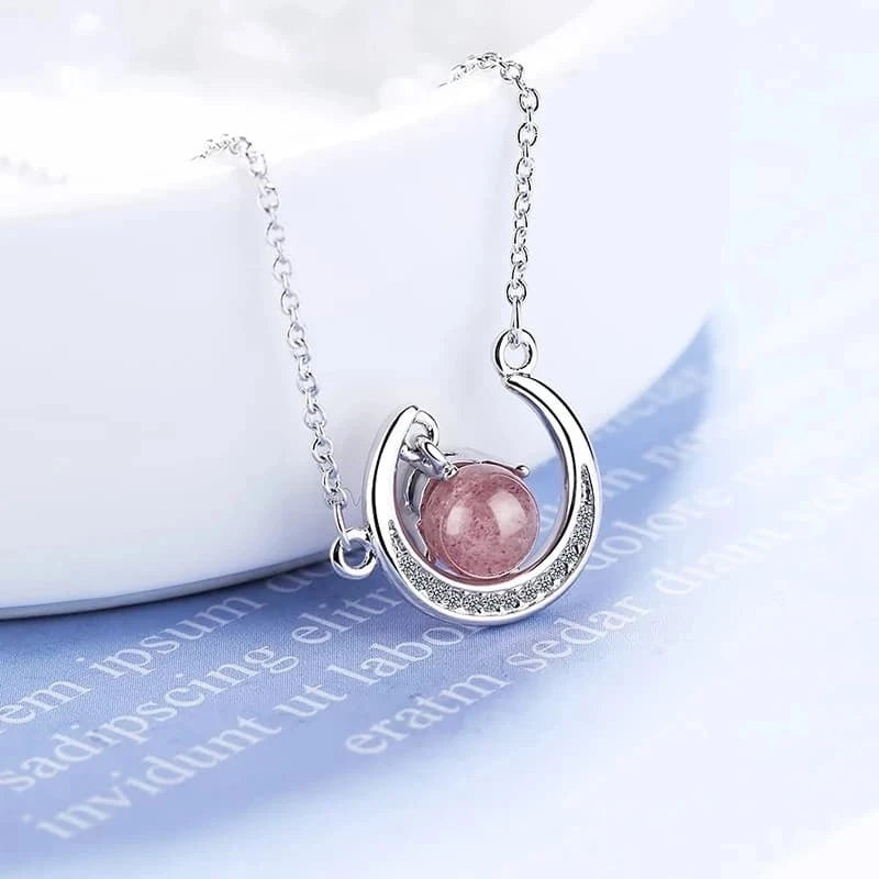 Wedding Jewelry Crystal Necklace Girly Moon Pandant Necklaces for Women Wife Birthday Gifts Collar Mujer Christmas Presents