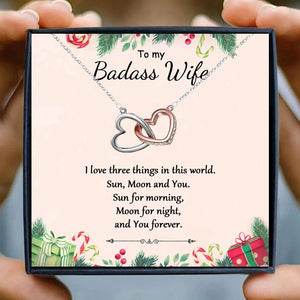 bdadss wife Necklaces for Women Gift Heart Pendant Necklace Female Girl Crystal Infinity Necklace Gifts Wife Lovers Jewelry