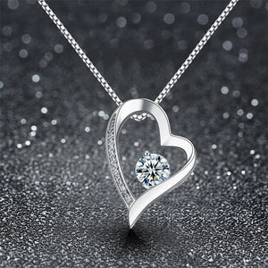 Chain Necklaces Girly Necklace for Aunt Gifts Heart Crystal Necklace for Women Niece Love Christmas Birthday Jewelry Gift