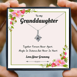 Gifts for Granddaughter Necklace in Law Necklace Crystal Chain Necklaces for Women Pendant Jewelry Christmas Collares Bijoux