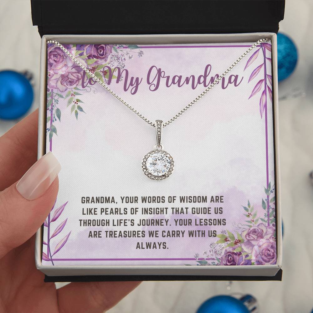 Whispers of Wisdom: Grandma Quote Pendant