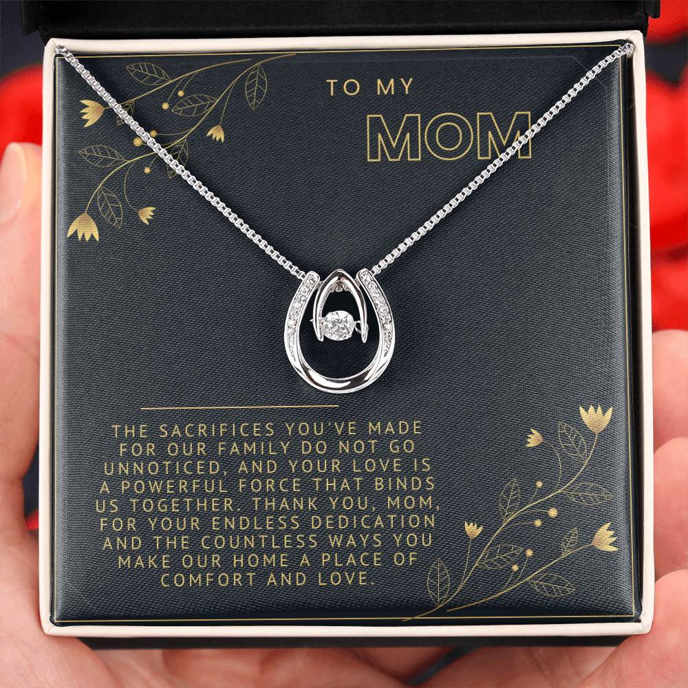 Moonlit Serenade: Sterling Silver Necklace for Mom