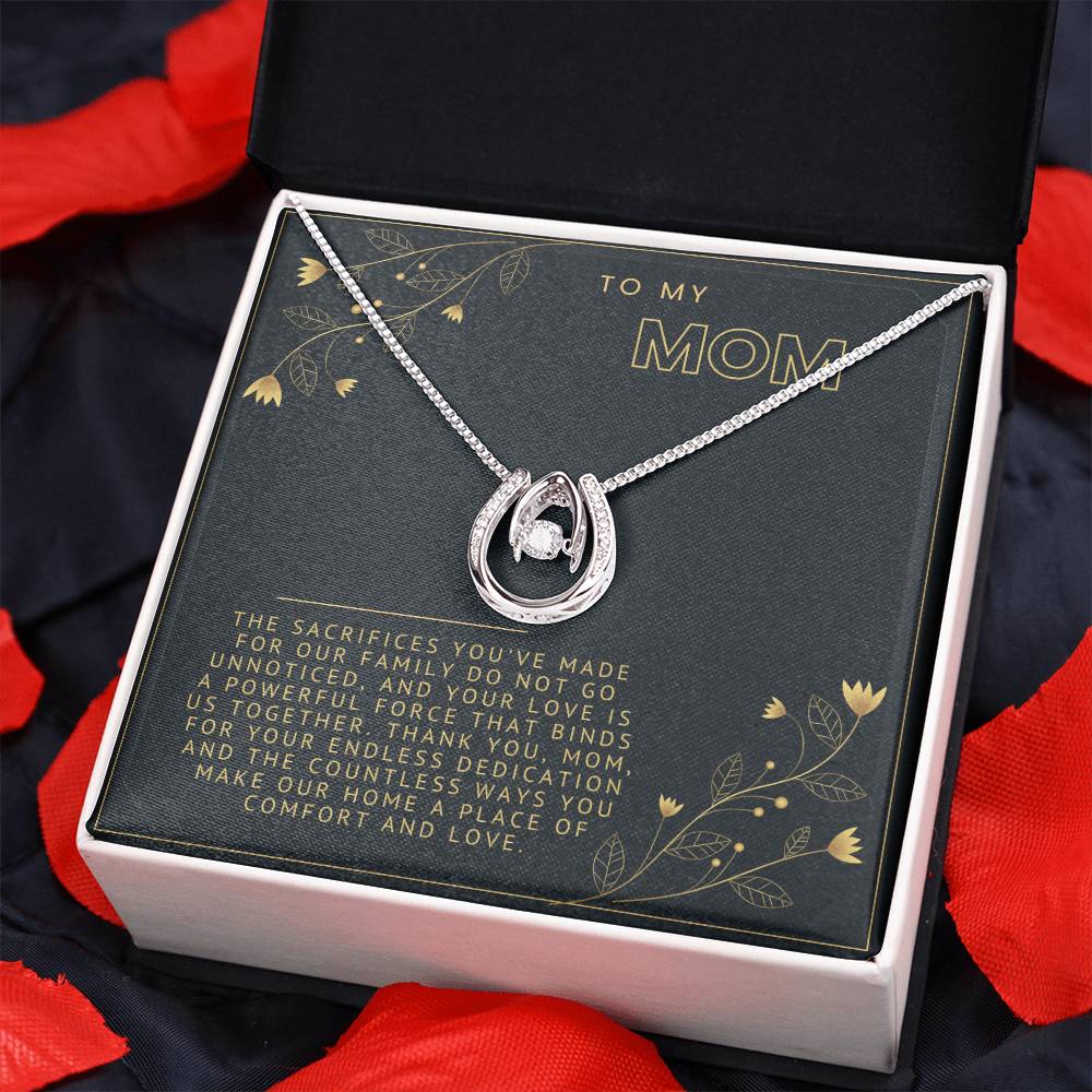 Moonlit Serenade: Sterling Silver Necklace for Mom