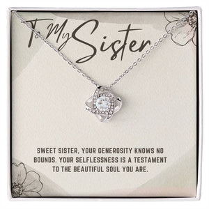 Sisterly Love Sparkle: Crystal Pendant Necklace