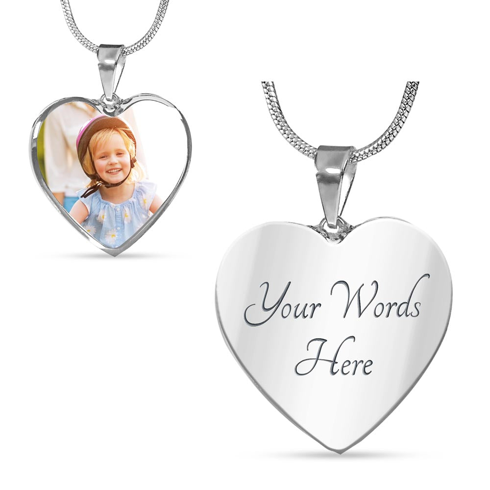 Personalized Photo Heart Necklace