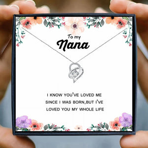 Nana Necklace Gifts Women Heart Pendant Necklace Grandma Chain Necklace Granddaughter Birthday Jewelry Family Christmas Gift