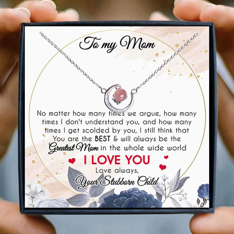 Moon Pendant Necklaces & Pendants For Mom Choker Necklace Crystal Mom Necklace Women Infinity Mothers Day Gifts Collares Kolye