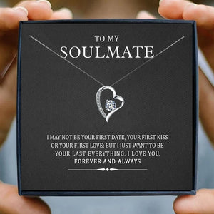 Valentine Gift for soulmate Wife Necklaces Girly Heart Pendant Crystal Necklace for Women Christmas Birthday Husband Flancee