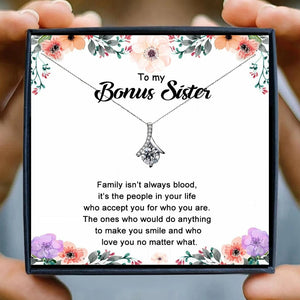 Bonus Sister Necklaces Fashion Jewelry Crystal Chain Necklaces for Women Crystal Friendship Collares Bijoux Birthday Christmas