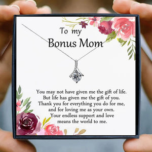 Necklaces for bonus mom Crystal Chain Necklaces for Women Crystal Friendship Collares Bijoux Birthday Daughter Son Christmas