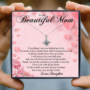 Gifts for Mom Necklaces Crystal Chain Necklaces for Women Crystal Friendship Collares Bijoux Birthday Daughter Son Christmas
