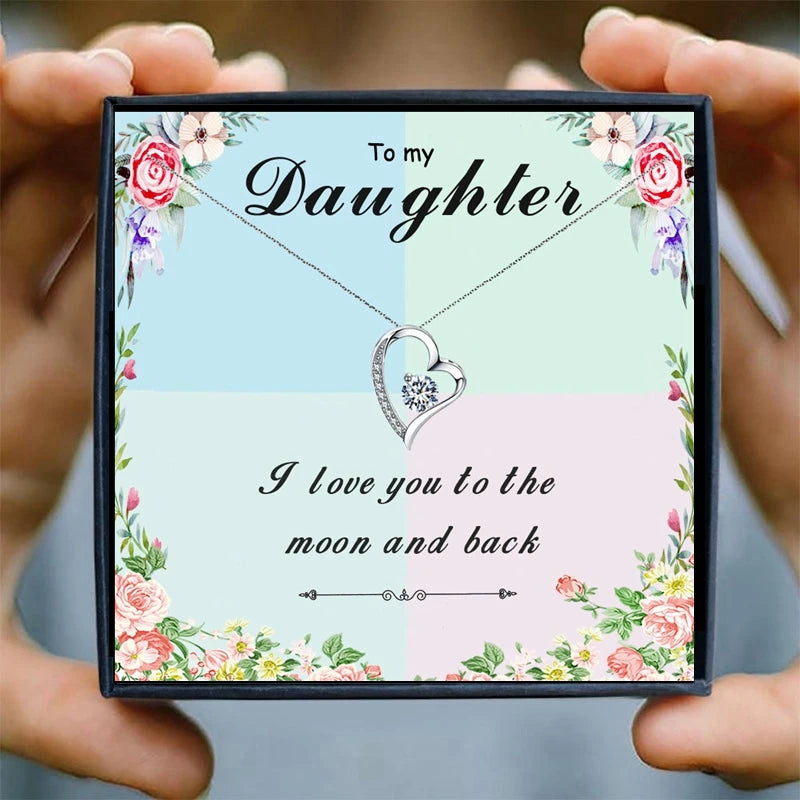 Daughter Heart Pendant Necklace