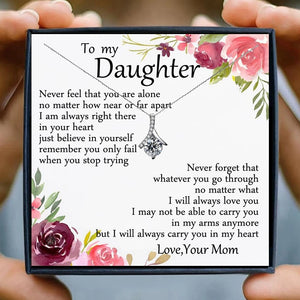 Crystal Bond: Heartfelt Daughter Necklaces